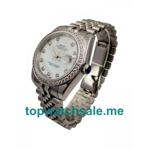 UK Best Quality Rolex Datejust 116244 Replica Watches With Mother-Of-Pearl Dials For Sale