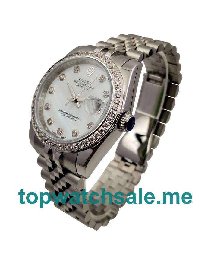 UK Best Quality Rolex Datejust 116244 Replica Watches With Mother-Of-Pearl Dials For Sale