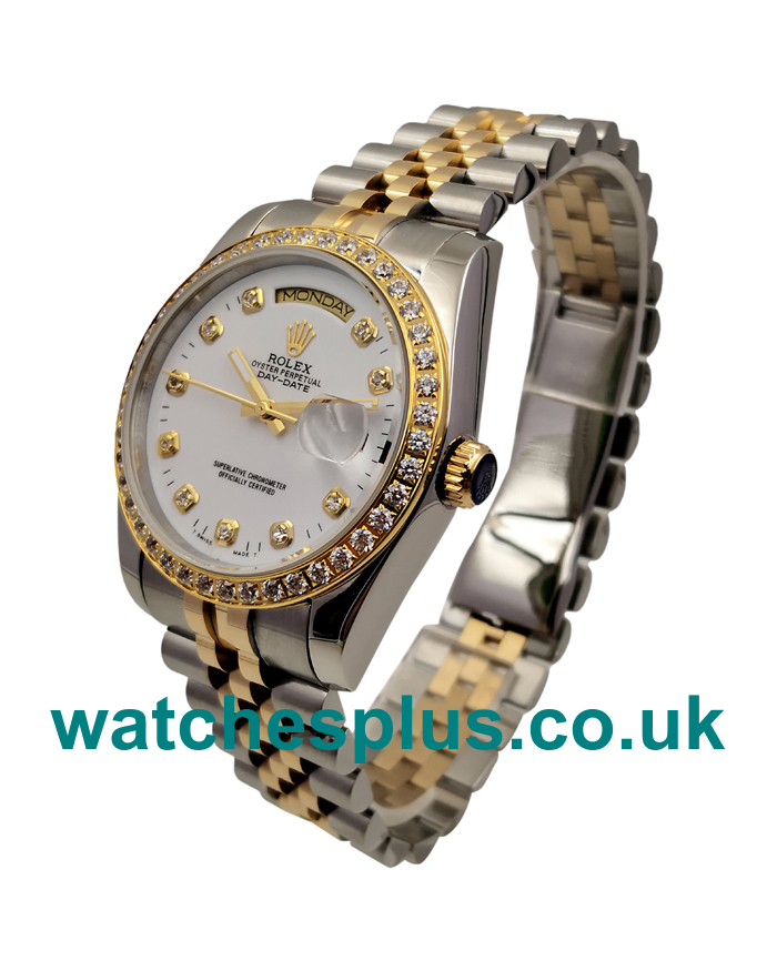 Best Quality Rolex Day-Date 18048 Replica Watches With White Dials For Sale