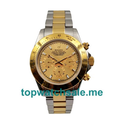 Top Quality Rolex Daytona 116523 Fake Watches With Champagne Dials For Sale