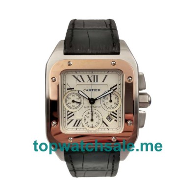 UK Best Quality Cartier Santos 100 W20091X7 Replica Watches With Silver Dials For Sale