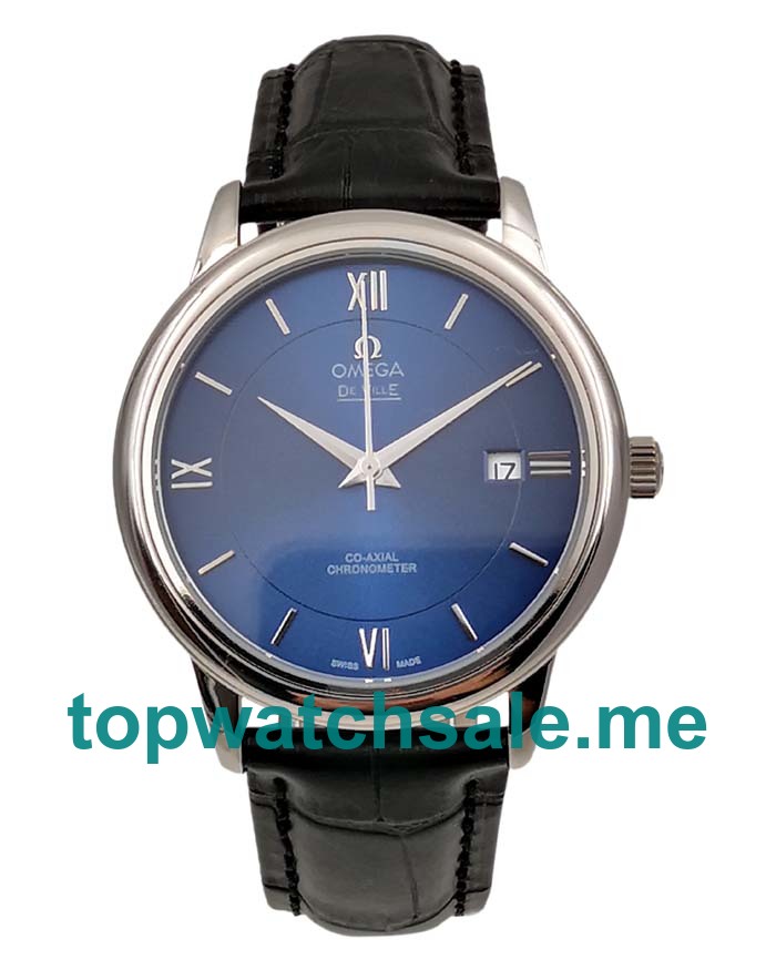 Best Quality Omega De Ville Hour Vision 424.13.40.20.03.001 Replica Watches With Blue Dials For Men