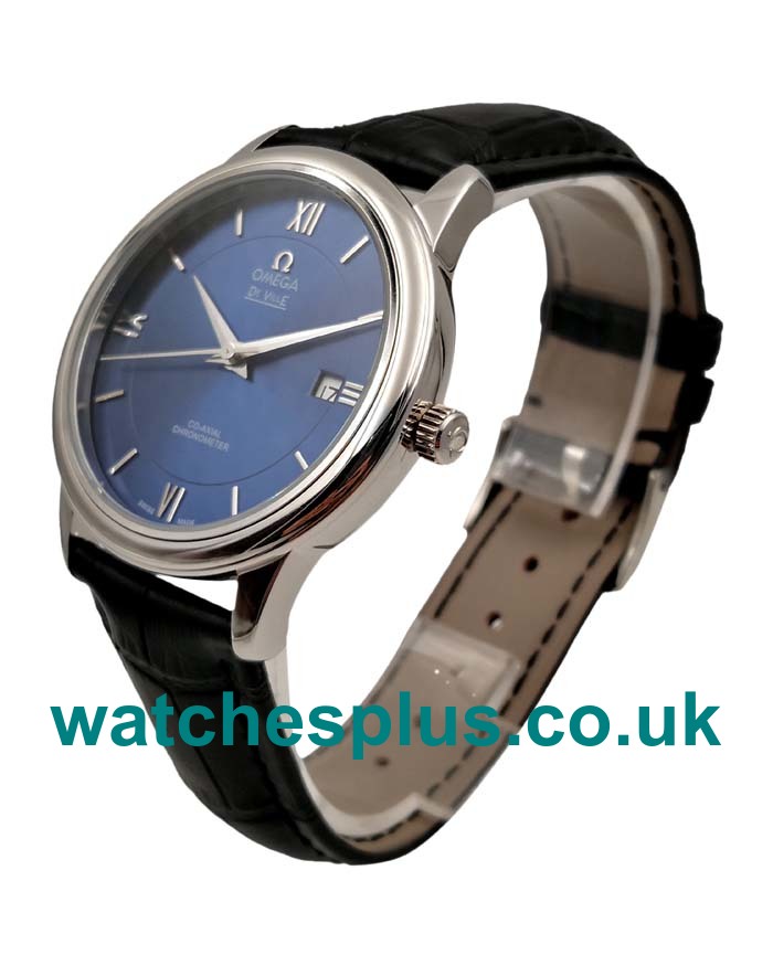 Best Quality Omega De Ville Hour Vision 424.13.40.20.03.001 Replica Watches With Blue Dials For Men