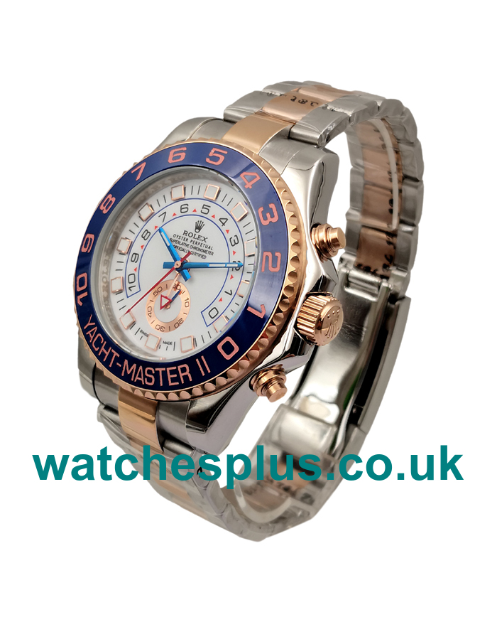 UK Perfect Rolex Yacht-Master II 116681 Replica Watches With White Dials Online