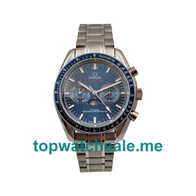 UK Perfect Omega Speedmaster Moonwatch 304.33.44.52.03.001 Replica Watches With Blue Dials For Men