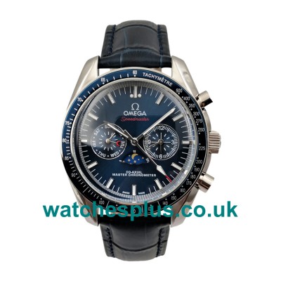 40 MM Top Quality Fake Omega Speedmaster Moonwatch 304.33.44.52.03.001 With Blue Dials For Men