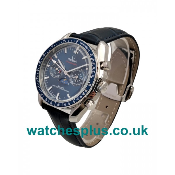 40 MM Top Quality Fake Omega Speedmaster Moonwatch 304.33.44.52.03.001 With Blue Dials For Men