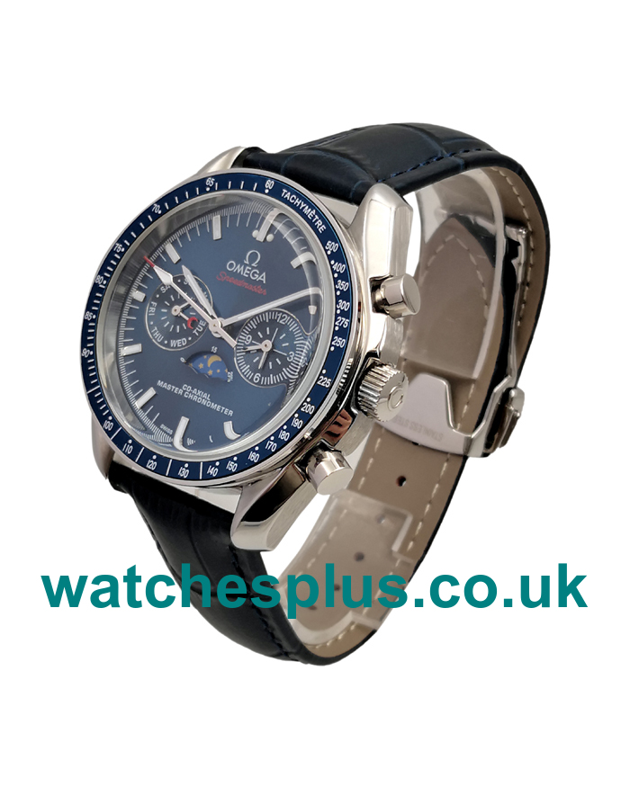 40 MM Top Quality Fake Omega Speedmaster Moonwatch 304.33.44.52.03.001 With Blue Dials For Men