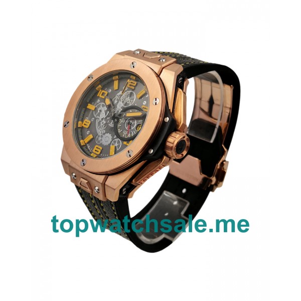 UK Swiss Luxury 48 MM Fake Hublot Big Bang 411.OX.5189.RX With Black Dials Rose Gold Cases