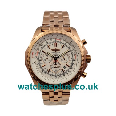 UK Luxury 1:1 Replica Breitling Bentley Motors A25362 With White Dials And Rose Gold Cases Online