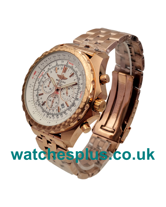 UK Luxury 1:1 Replica Breitling Bentley Motors A25362 With White Dials And Rose Gold Cases Online