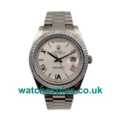 UK Best Quality Rolex Day-Date II 228239 Replica Watches With White Dials For Sale