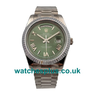 UK High Quality Rolex Day-Date II 228239 Replica Watches With Green Dials For Sale