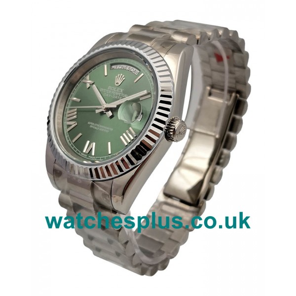 UK High Quality Rolex Day-Date II 228239 Replica Watches With Green Dials For Sale