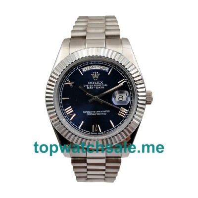 UK Best 1:1 Rolex Day-Date 228239 Replica Watches With Blue Dials For Men