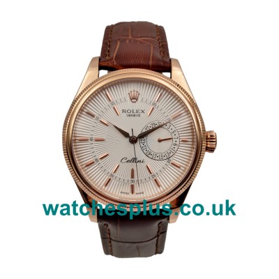 UK Best Quality Rolex Cellini 50515 Replica Watches With Silver Dials For Sale