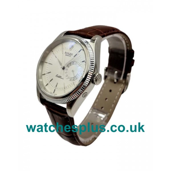 UK Swiss Made 39 MM Replica Rolex Cellini 50519 With Silver Dials And Steel Cases For Men