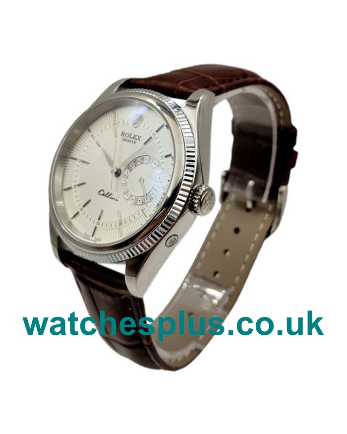 UK Swiss Made 39 MM Replica Rolex Cellini 50519 With Silver Dials And Steel Cases For Men