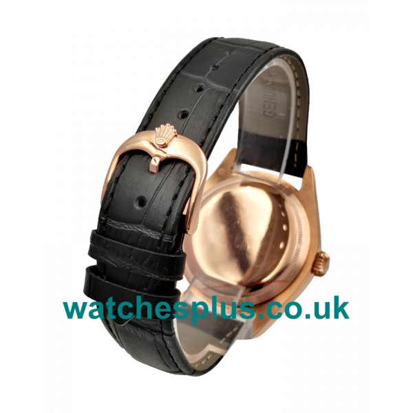 UK Top Swiss Black Dials Rolex Cellini 50505 Replica Watches With Rose Gold Cases Online