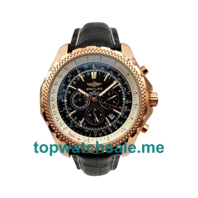 UK AAA Quality Fake Breitling Bentley A25362 With Black Dials And Rose Gold Cases For Sale