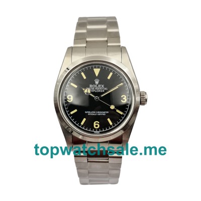 UK Perfect Rolex Explorer 6610 Replica Watches With Black Dials For Men