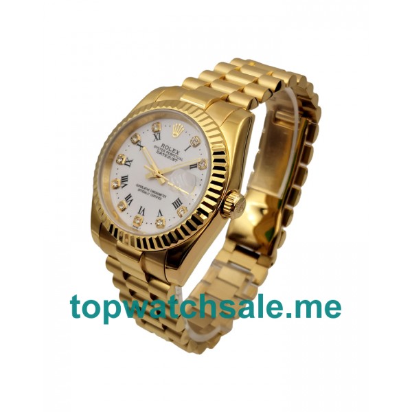 UK Best Quality Rolex Datejust 68278 Replica Watches With White Dials For Men