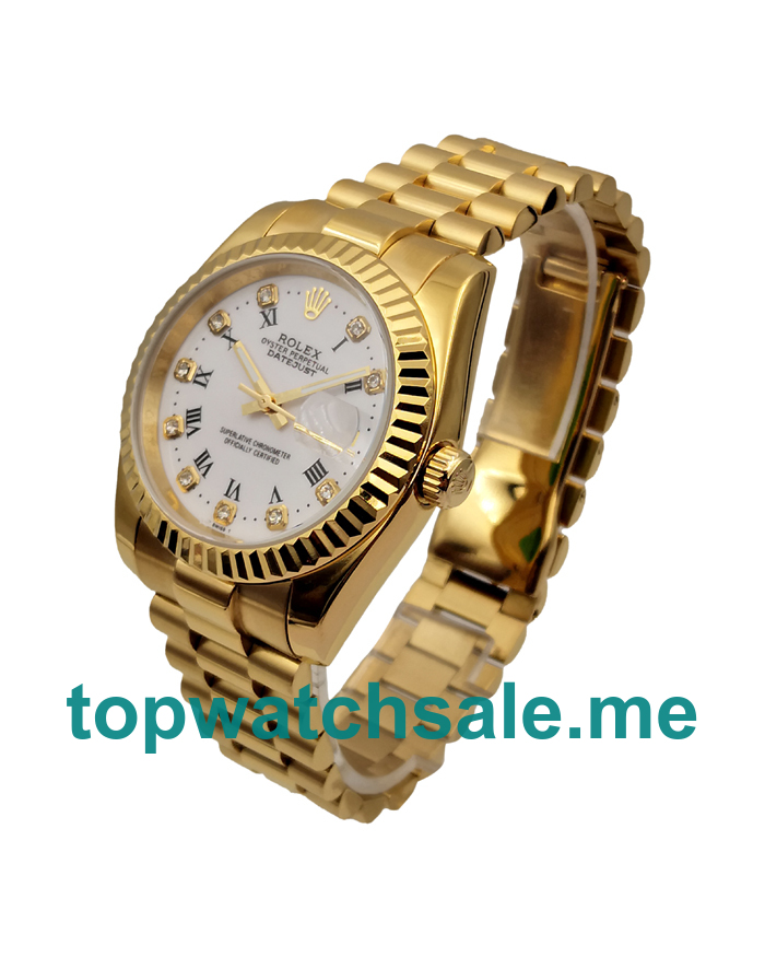 UK Best Quality Rolex Datejust 68278 Replica Watches With White Dials For Men