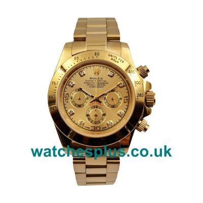 Best Quality Rolex Daytona 116528 Fake Watches With Champagne Dials For Sale