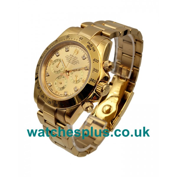 Best Quality Rolex Daytona 116528 Fake Watches With Champagne Dials For Sale