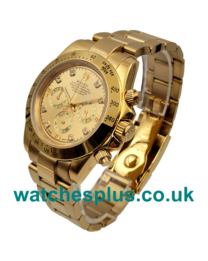 Best Quality Rolex Daytona 116528 Fake Watches With Champagne Dials For Sale