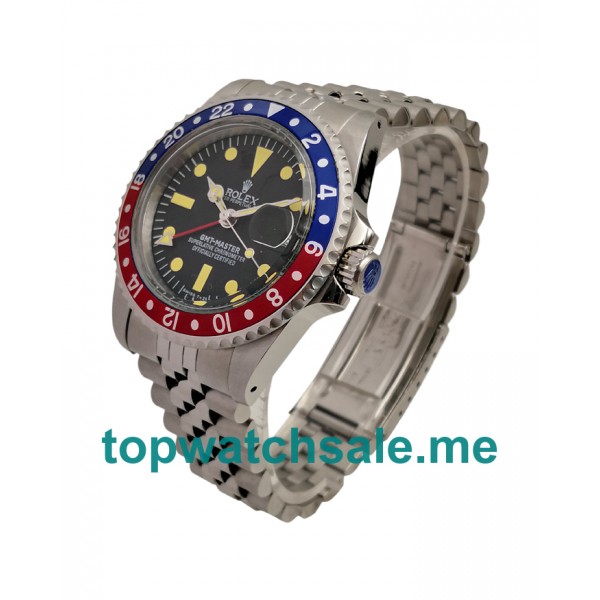 UK Swiss Luxury Replica Rolex GMT-Master 16750 With Black Dials And Steel Cases For Sale 