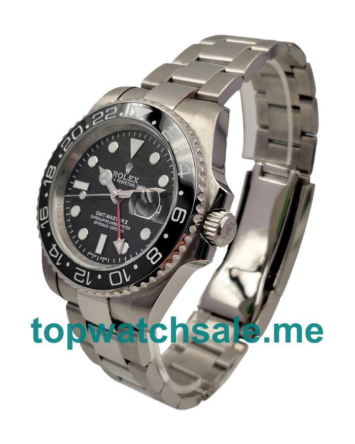 UK Best 1:1 Rolex GMT-Master II 116710 Replica Watches With Black Dials For Sale