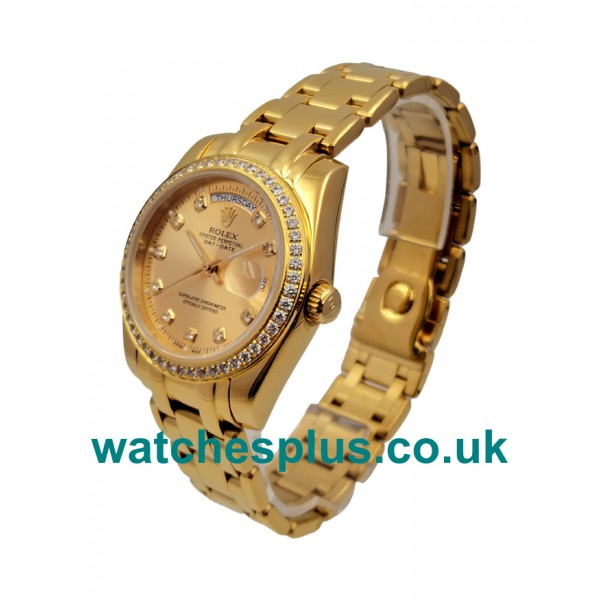 UK Perfect 1:1 Rolex Day-Date 18038 Replica Watches With Champagne Dials For Sale