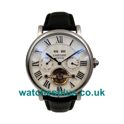 UK Luxury Replica Cartier Calibre De Cartier With White Dials And Steel Cases For Sale