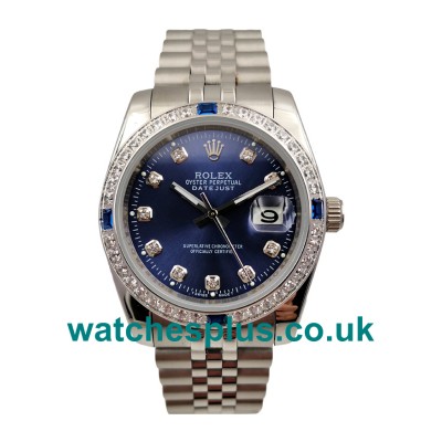 UK Best 1:1 Rolex Datejust 16234 Replica Watches With Blue Dials For Sale