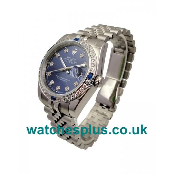 UK Best 1:1 Rolex Datejust 16234 Replica Watches With Blue Dials For Sale