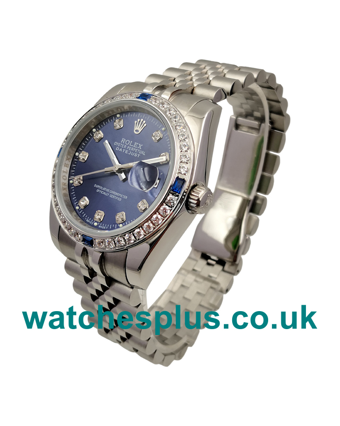 UK Best 1:1 Rolex Datejust 16234 Replica Watches With Blue Dials For Sale