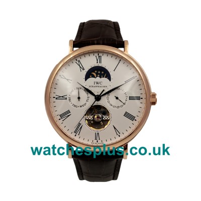 Best Quality Replica IWC Portofino With White Dials And Rose Gold Cases For Sale