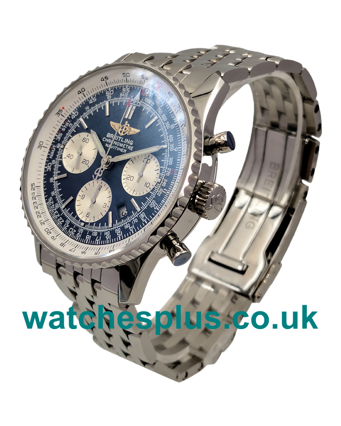 UK Best Quality Breitling Navitimer A23322 Replica Watches With Blue Dials For Men