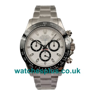 UK AAA Rolex Daytona 116500 Replica Watches With White Dials For Men