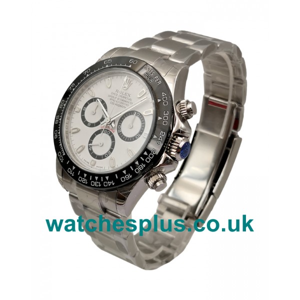 UK AAA Rolex Daytona 116500 Replica Watches With White Dials For Men