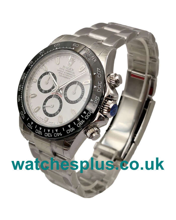 UK AAA Rolex Daytona 116500 Replica Watches With White Dials For Men