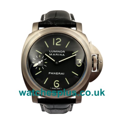 UK Best 43 MM Fake Panerai Luminor Marina PAM00177 With Black Dial Titanium Case