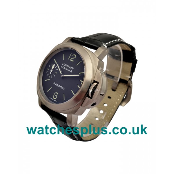 UK Best 43 MM Fake Panerai Luminor Marina PAM00177 With Black Dial Titanium Case