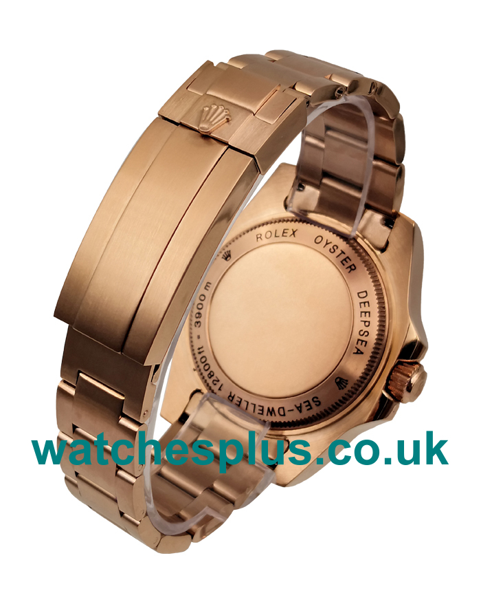 UK Luxury 1:1 Rolex Sea-Dweller Deepsea 126660 Replica Watches With Black Dials And Rose Gold Cases For Sale