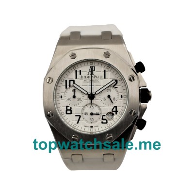 UK Perfect 42 MM Silver Dial Audemars Piguet Royal Oak Offshore 26283ST Replica With Steel Case