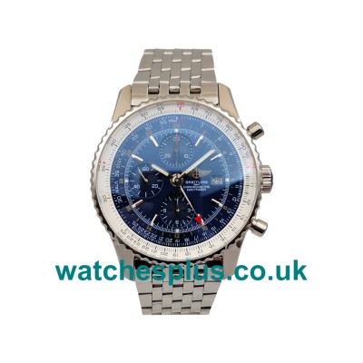 UK Best 1:1 Breitling Navitimer World A24322 Replica Watches With Blue Dials Online