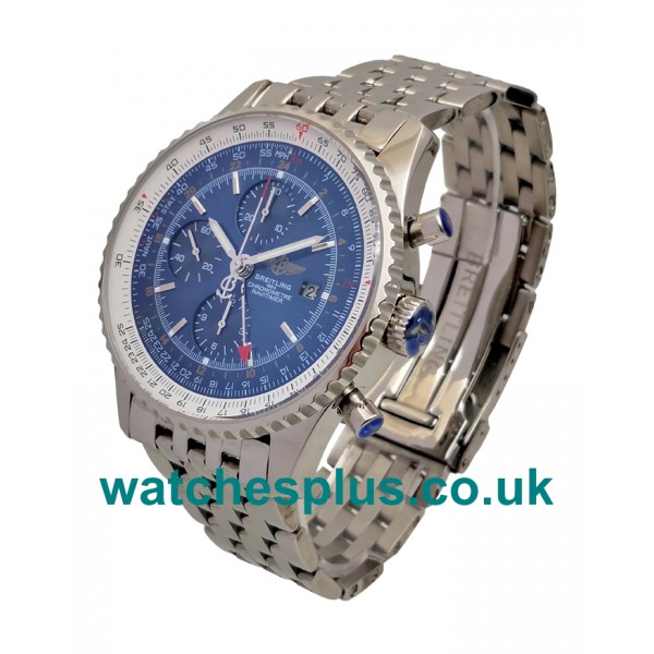 UK Best 1:1 Breitling Navitimer World A24322 Replica Watches With Blue Dials Online