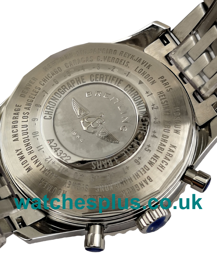 UK Best 1:1 Breitling Navitimer World A24322 Replica Watches With Blue Dials Online