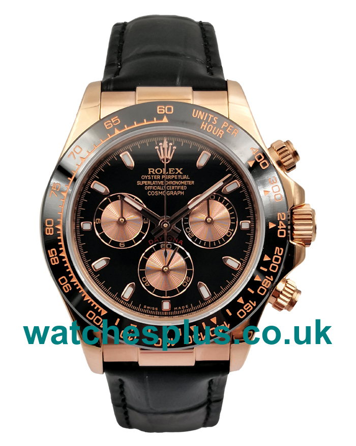 UK Swiss Made Rolex Daytona 116515 40 MM Black Dials Men Replica Watches